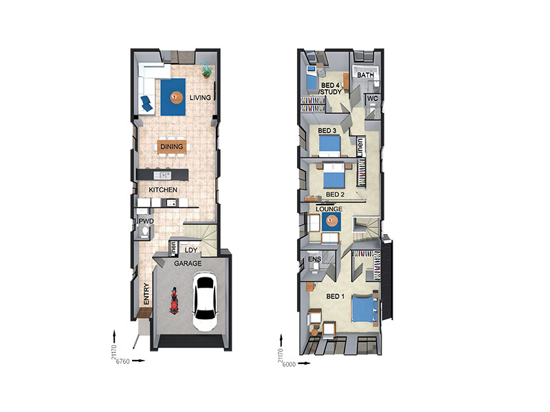 FR6002 — 5 bedroom home floor plan by Dixon Homes